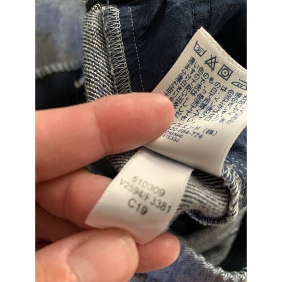 Lands End Womens Size 12P Pull-On Pants Mid Rise Wide Leg Linen Blend Blue - Picture 10 of 10